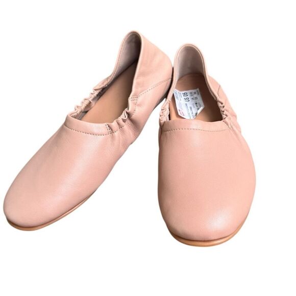 Fitflop Allegro Fold Down Back Ballerinas Beige Leather 5 NWT - Picture 1 of 7
